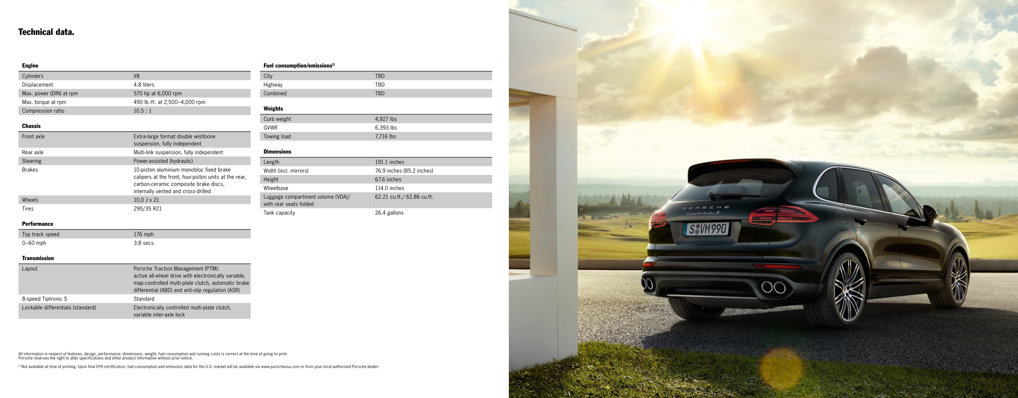 2015 Porsche Cayenne Turbo S Brochure Page 17